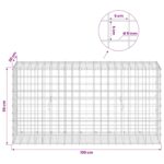 vidaXL Gabión s drôtom 5 mm a sieťou 5x5 cm 100x30x50 cm – Obrázok 6