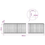 vidaXL Gabión s drôtom 5 mm a sieťou 5x5 cm 900x30x50 cm – Obrázok 6