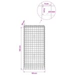 vidaXL Gabión s drôtom 5 mm a sieťou 5x5 cm 50x30x100 cm – Obrázok 6