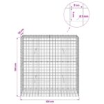 vidaXL Gabión s drôtom 5 mm a sieťou 5x5 cm 100x30x100 cm – Obrázok 6