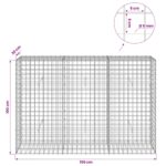 vidaXL Gabión s drôtom 5 mm a sieťou 5x5 cm 150x30x100 cm – Obrázok 6
