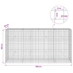 vidaXL Gabión s drôtom 5 mm a sieťou 5x5 cm 200x30x100 cm – Obrázok 6