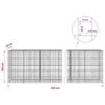 vidaXL Gabión s drôtom 5 mm a sieťou 5x5 cm 400x30x100 cm – Obrázok 6