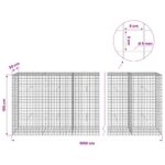 vidaXL Gabión s drôtom 5 mm a sieťou 5x5 cm 1050x30x100 cm – Obrázok 6