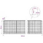 vidaXL Gabión s drôtom 5 mm a sieťou 5x5 cm 1100x30x100 cm – Obrázok 6