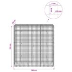 vidaXL Gabión s drôtom 5 mm a sieťou 5x5 cm 150x30x150 cm – Obrázok 6