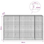 vidaXL Gabión s drôtom 5 mm a sieťou 5x5 cm 250x30x150 cm – Obrázok 6
