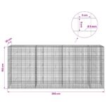 vidaXL Gabión s drôtom 5 mm a sieťou 5x5 cm 350x30x150 cm – Obrázok 6