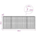 vidaXL Gabión s drôtom 5 mm a sieťou 5x5 cm 400x30x150 cm – Obrázok 6