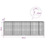 vidaXL Gabión s drôtom 5 mm a sieťou 5x5 cm 450x30x150 cm – Obrázok 6