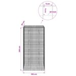 vidaXL Gabión s drôtom 5 mm a sieťou 5x5 cm 100x30x200 cm – Obrázok 6