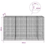 vidaXL Gabión s drôtom 5 mm a sieťou 5x5 cm 350x30x200 cm – Obrázok 6