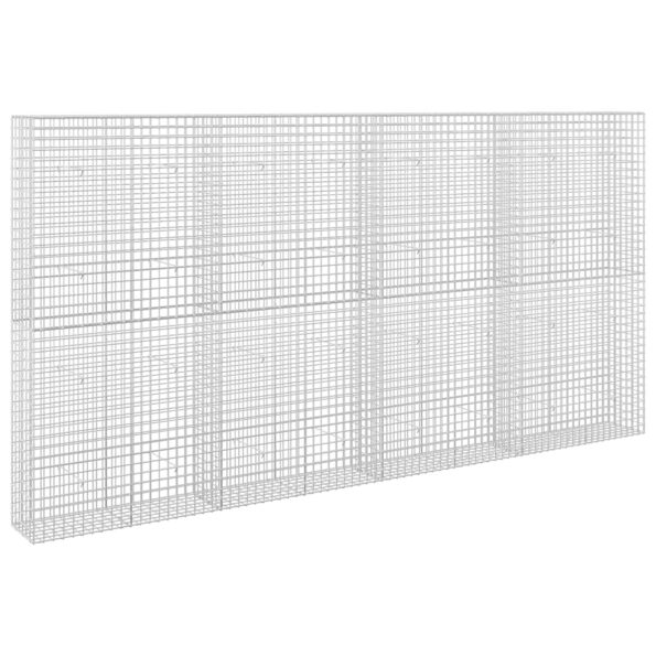 vidaXL Gabión s drôtom 5 mm a sieťou 5x5 cm 400x30x200 cm – Obrázok 2