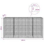 vidaXL Gabión s drôtom 5 mm a sieťou 5x5 cm 400x30x200 cm – Obrázok 6