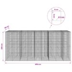 vidaXL Gabión s drôtom 5 mm a sieťou 5x5 cm 450x30x200 cm – Obrázok 6