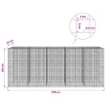 vidaXL Gabión s drôtom 5 mm a sieťou 5x5 cm 500x30x200 cm – Obrázok 6