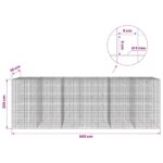 vidaXL Gabión s drôtom 5 mm a sieťou 5x5 cm 600x30x200 cm – Obrázok 6