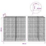 vidaXL Gabión s drôtom 5 mm a sieťou 5x5 cm 650x30x200 cm – Obrázok 6