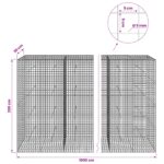 vidaXL Gabión s drôtom 5 mm a sieťou 5x5 cm 1000x30x200 cm – Obrázok 6