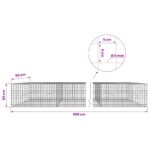 vidaXL Gabión s drôtom 5 mm a sieťou 5x5 cm 600x50x50 cm – Obrázok 6