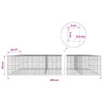 vidaXL Gabión s drôtom 5 mm a sieťou 5x5 cm 650x50x50 cm – Obrázok 6