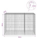 vidaXL Gabión s drôtom 5 mm a sieťou 5x5 cm 150x50x100 cm – Obrázok 6