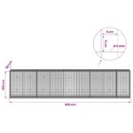 vidaXL Gabión s drôtom 5 mm a sieťou 5x5 cm 450x50x100 cm – Obrázok 6