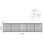 vidaXL Gabión s drôtom 5 mm a sieťou 5x5 cm 500x50x100 cm – Obrázok 6