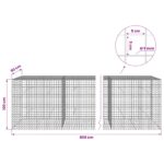 vidaXL Gabión s drôtom 5 mm a sieťou 5x5 cm 800x50x100 cm – Obrázok 6