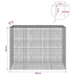 vidaXL Gabión s drôtom 5 mm a sieťou 5x5 cm 200x50x150 cm – Obrázok 6