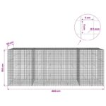vidaXL Gabión s drôtom 5 mm a sieťou 5x5 cm 400x50x150 cm – Obrázok 6