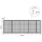 vidaXL Gabión s drôtom 5 mm a sieťou 5x5 cm 450x50x150 cm – Obrázok 6