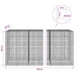 vidaXL Gabión s drôtom 5 mm a sieťou 5x5 cm 700x50x150 cm – Obrázok 6