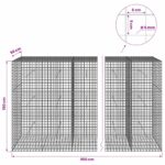 vidaXL Gabión s drôtom 5 mm a sieťou 5x5 cm 950x50x150 cm – Obrázok 6