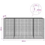 vidaXL Gabión s drôtom 5 mm a sieťou 5x5 cm 400x50x200 cm – Obrázok 6