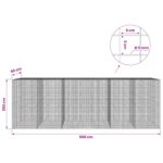 vidaXL Gabión s drôtom 5 mm a sieťou 5x5 cm 600x50x200 cm – Obrázok 6