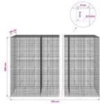vidaXL Gabión s drôtom 5 mm a sieťou 5x5 cm 700x50x200 cm – Obrázok 6