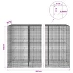 vidaXL Gabión s drôtom 5 mm a sieťou 5x5 cm 800x50x200 cm – Obrázok 6