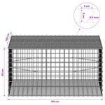 vidaXL Gabión s drôtom 5 mm a sieťou 5x5 cm 100x100x50 cm – Obrázok 6