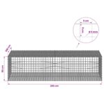 vidaXL Gabión s drôtom 5 mm a sieťou 5x5 cm 200x100x50 cm – Obrázok 6