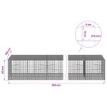 vidaXL Gabión s drôtom 5 mm a sieťou 5x5 cm 450x100x50 cm – Obrázok 6