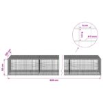 vidaXL Gabión s drôtom 5 mm a sieťou 5x5 cm 600x100x50 cm – Obrázok 6