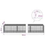 vidaXL Gabión s drôtom 5 mm a sieťou 5x5 cm 700x100x50 cm – Obrázok 6