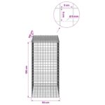 vidaXL Gabión s drôtom 5 mm a sieťou 5x5 cm 50x100x100 cm – Obrázok 6