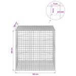 vidaXL Gabión s drôtom 5 mm a sieťou 5x5 cm 100x100x100 cm – Obrázok 6