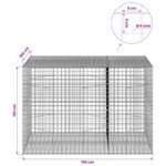 vidaXL Gabión s drôtom 5 mm a sieťou 5x5 cm 150x100x100 cm – Obrázok 6
