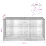 vidaXL Gabión s drôtom 5 mm a sieťou 5x5 cm 200x100x100 cm – Obrázok 6