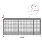 vidaXL Gabión s drôtom 5 mm a sieťou 5x5 cm 250x100x100 cm – Obrázok 6