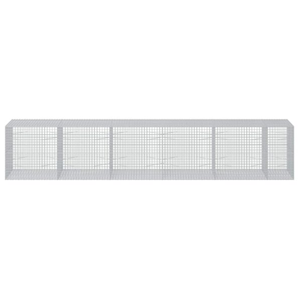 vidaXL Gabión s drôtom 5 mm a sieťou 5x5 cm 550x100x100 cm – Obrázok 3