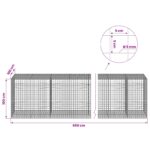 vidaXL Gabión s drôtom 5 mm a sieťou 5x5 cm 650x100x100 cm – Obrázok 6